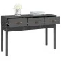 Mesa consola de madera maciza de pino gris 114x40x75 cm de vidaXL, Mesas auxiliares - Ref: Foro24-821756, Precio: 122,52 €, D...