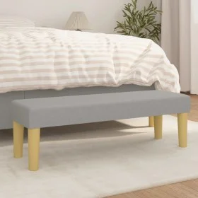 Banco de tela gris claro 100x30x30 cm de vidaXL, Bancos - Ref: Foro24-346652, Precio: 45,19 €, Descuento: %