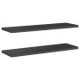 Estantes de pared 2 uds acero inoxidable negro 100x30x3 cm en Estanterías | Comprar online en Foru.es