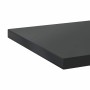 Estantes de pared 2 uds acero inoxidable negro 100x30x3 cm en Estanterías | Comprar online en Foru.es
