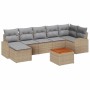 Conjunto de sofás de jardín 8 pcs Beige ratán sintético en Sofás de exterior | Comprar online en Foru.es