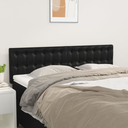 Cabeceros 2 unidades cuero sintético negro 72x5x78/88 cm de vidaXL, Cabeceros y pies de cama - Ref: Foro24-346464, Precio: 62...