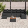 Conjunto de sofás de jardín 8 pcs Negro ratán sintético en Sofás de exterior | Comprar online en Foru.es