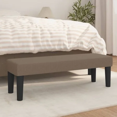 Banco de tela gris taupe 100x30x30 cm de vidaXL, Bancos - Ref: Foro24-346648, Precio: 58,59 €, Descuento: %