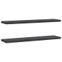 Estantes de pared 2 uds acero inoxidable negro 100x23,5x3 cm en Estanterías | Comprar online en Foru.es