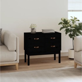 Mueble consola de madera maciza de pino negro 90x40x78 cm de vidaXL, Aparadores - Ref: Foro24-821743, Precio: 125,49 €, Descu...