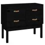 Mueble consola de madera maciza de pino negro 90x40x78 cm de vidaXL, Aparadores - Ref: Foro24-821743, Precio: 124,12 €, Descu...