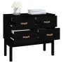 Mueble consola de madera maciza de pino negro 90x40x78 cm de vidaXL, Aparadores - Ref: Foro24-821743, Precio: 124,12 €, Descu...