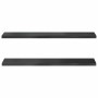 Estantes de pared 2 uds acero inoxidable negro 100x23,5x3 cm en Estanterías | Comprar online en Foru.es