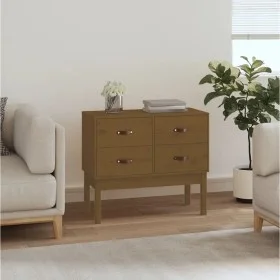 Mueble consola de madera maciza de pino marrón miel 90x40x78 cm de vidaXL, Aparadores - Ref: Foro24-821742, Precio: 99,80 €, ...
