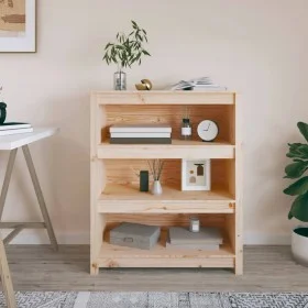 Estantería madera maciza de pino 80x35x68 cm de vidaXL, Librerías y estanterías - Ref: Foro24-821679, Precio: 96,64 €, Descue...