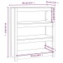 Estantería madera maciza de pino 80x35x68 cm de vidaXL, Librerías y estanterías - Ref: Foro24-821679, Precio: 100,90 €, Descu...