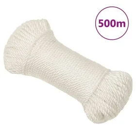 Cuerda de trabajo polipropileno blanco 8 mm 500 m de vidaXL, Sogas y cuerdas metálicas - Ref: Foro24-153049, Precio: 102,09 €...