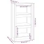 Estantería madera maciza de pino negra 50x35x97 cm de vidaXL, Librerías y estanterías - Ref: Foro24-821708, Precio: 75,02 €, ...