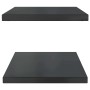 Estantes de pared 2 uds acero inoxidable negro 75x40x3 cm en Estanterías | Comprar online en Foru.es