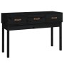 Mesa consola madera maciza de pino negro 114x40x75 cm de vidaXL, Mesas auxiliares - Ref: Foro24-821758, Precio: 126,61 €, Des...