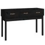 Solid black pine wood console table 114x40x75 cm by vidaXL, Side tables - Ref: Foro24-821758, Price: 125,02 €, Discount: %