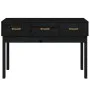 Solid black pine wood console table 114x40x75 cm by vidaXL, Side tables - Ref: Foro24-821758, Price: 125,02 €, Discount: %
