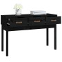 Mesa consola madera maciza de pino negro 114x40x75 cm de vidaXL, Mesas auxiliares - Ref: Foro24-821758, Precio: 126,61 €, Des...