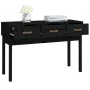 Solid black pine wood console table 114x40x75 cm by vidaXL, Side tables - Ref: Foro24-821758, Price: 125,02 €, Discount: %