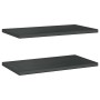 Estantes de pared 2 uds acero inoxidable negro 75x40x3 cm en Estanterías | Comprar online en Foru.es