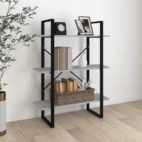 Estantería madera contrachapada gris Sonoma 80x30x105 cm de vidaXL, Librerías y estanterías - Ref: Foro24-821316, Precio: 50,...