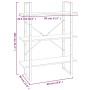 Estantería madera contrachapada gris Sonoma 80x30x105 cm de vidaXL, Librerías y estanterías - Ref: Foro24-821316, Precio: 50,...