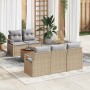 Conjunto de sofás de jardín 6 pcs Beige ratán sintético en Sofás de exterior | Comprar online en Foru.es