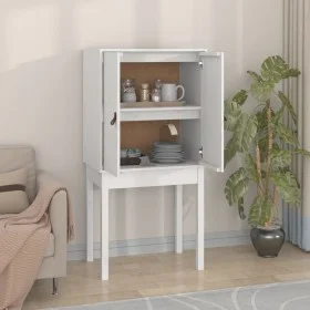 Aparador alto madera maciza de pino blanco 60x40x120 cm de vidaXL, Aparadores - Ref: Foro24-821745, Precio: 98,13 €, Descuent...