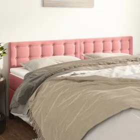 Headboards 2 units of pink velvet 90x5x78/88 cm by vidaXL, Headboards and footboards - Ref: Foro24-346515, Price: 59,50 €, Di...