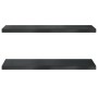 Estantes de pared 2 uds acero inoxidable negro 75x30x3 cm en Estanterías | Comprar online en Foru.es