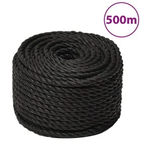 Black polypropylene work rope 12 mm 500 m by vidaXL, Ropes and metal cords - Ref: Foro24-153020, Price: 189,28 €, Discount: %