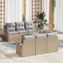 Conjunto de sofás de jardín 7 pcs Beige ratán sintético en Sofás de exterior | Comprar online en Foru.es