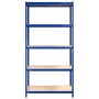 Estantería 5 niveles 2 uds acero y madera contrachapada azul de vidaXL, Estanterías industriales - Ref: Foro24-152866, Precio...