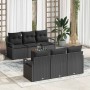 Conjunto de sofás de jardín 7 pcs Negro ratán sintético en Sofás de exterior | Comprar online en Foru.es