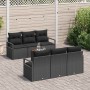 Conjunto de sofás de jardín 7 pcs Negro ratán sintético en Sofás de exterior | Comprar online en Foru.es
