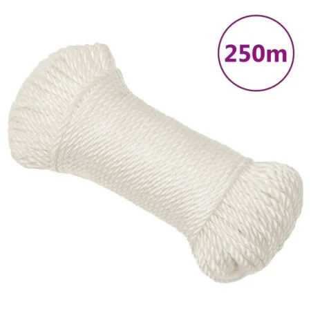 Cuerda de trabajo polipropileno blanco 6 mm 250 m de vidaXL, Sogas y cuerdas metálicas - Ref: Foro24-153043, Precio: 31,23 €,...