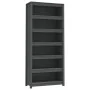 Estantería madera maciza de pino gris 80x35x183 cm de vidaXL, Librerías y estanterías - Ref: Foro24-821696, Precio: 230,02 €,...