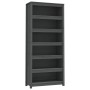 Estantería madera maciza de pino gris 80x35x183 cm de vidaXL, Librerías y estanterías - Ref: Foro24-821696, Precio: 233,61 €,...