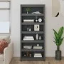 Estantería madera maciza de pino gris 80x35x183 cm de vidaXL, Librerías y estanterías - Ref: Foro24-821696, Precio: 230,02 €,...