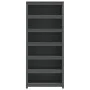 Estantería madera maciza de pino gris 80x35x183 cm de vidaXL, Librerías y estanterías - Ref: Foro24-821696, Precio: 230,02 €,...