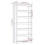 Estantería madera maciza de pino gris 80x35x183 cm de vidaXL, Librerías y estanterías - Ref: Foro24-821696, Precio: 230,02 €,...