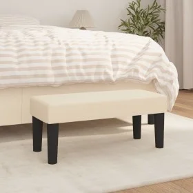 Banco de tela color crema 70x30x30 cm de vidaXL, Bancos - Ref: Foro24-346621, Precio: 45,73 €, Descuento: %