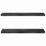 Estantes de pared 2 uds acero inoxidable negro 75x23,5x3 cm en Estanterías | Comprar online en Foru.es