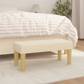 Banco de tela color crema 70x30x30 cm de vidaXL, Bancos - Ref: Foro24-346629, Precio: 37,53 €, Descuento: %