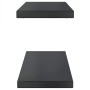 Estantes de pared 2 uds acero inoxidable negro 75x23,5x3 cm en Estanterías | Comprar online en Foru.es