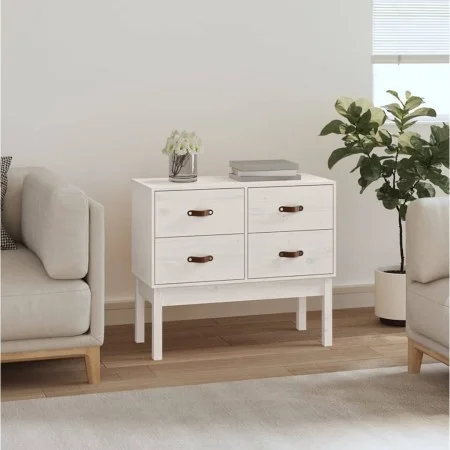 Mueble consola de madera maciza de pino blanco 90x40x78 cm de vidaXL, Aparadores - Ref: Foro24-821740, Precio: 105,73 €, Desc...