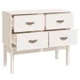 Mueble consola de madera maciza de pino blanco 90x40x78 cm de vidaXL, Aparadores - Ref: Foro24-821740, Precio: 105,73 €, Desc...