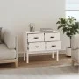 Mueble consola de madera maciza de pino blanco 90x40x78 cm de vidaXL, Aparadores - Ref: Foro24-821740, Precio: 105,73 €, Desc...