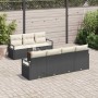 Conjunto de sofás de jardín 8 pcs Negro ratán sintético en Sofás de exterior | Comprar online en Foru.es